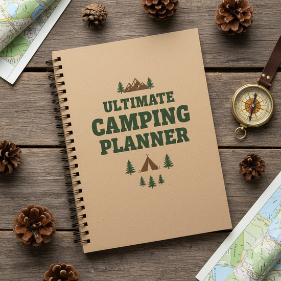 Spiral-bound planner mockup